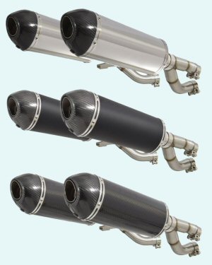Oval Slip-on Silencers with Carbon Tip (pair) (1200)